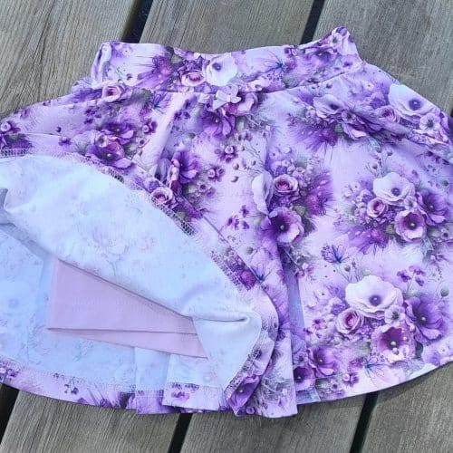 Yksivärinen trikoo vaalea violetti
