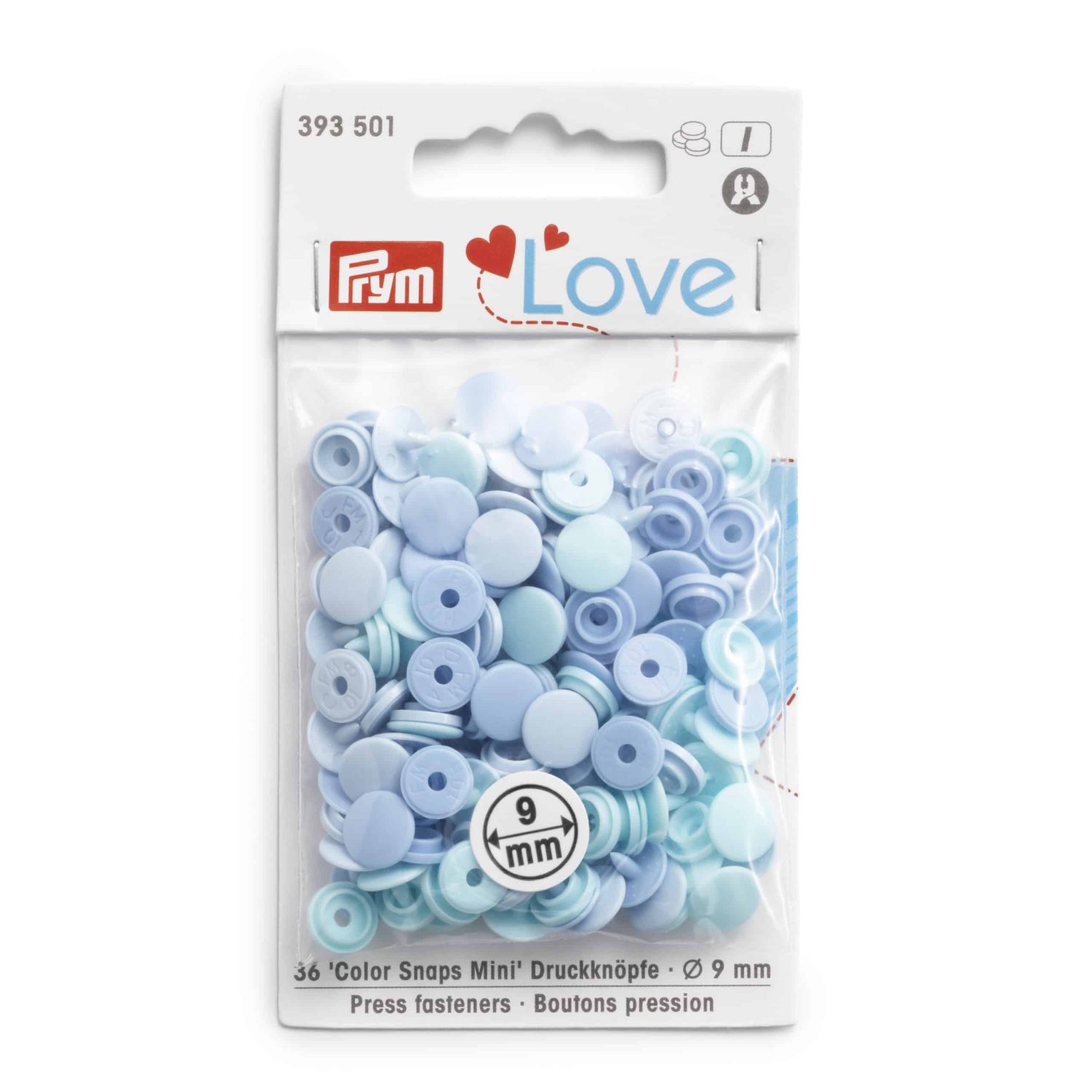 PRYM Plastiktrukid LOVE MINI sinised 9mm
