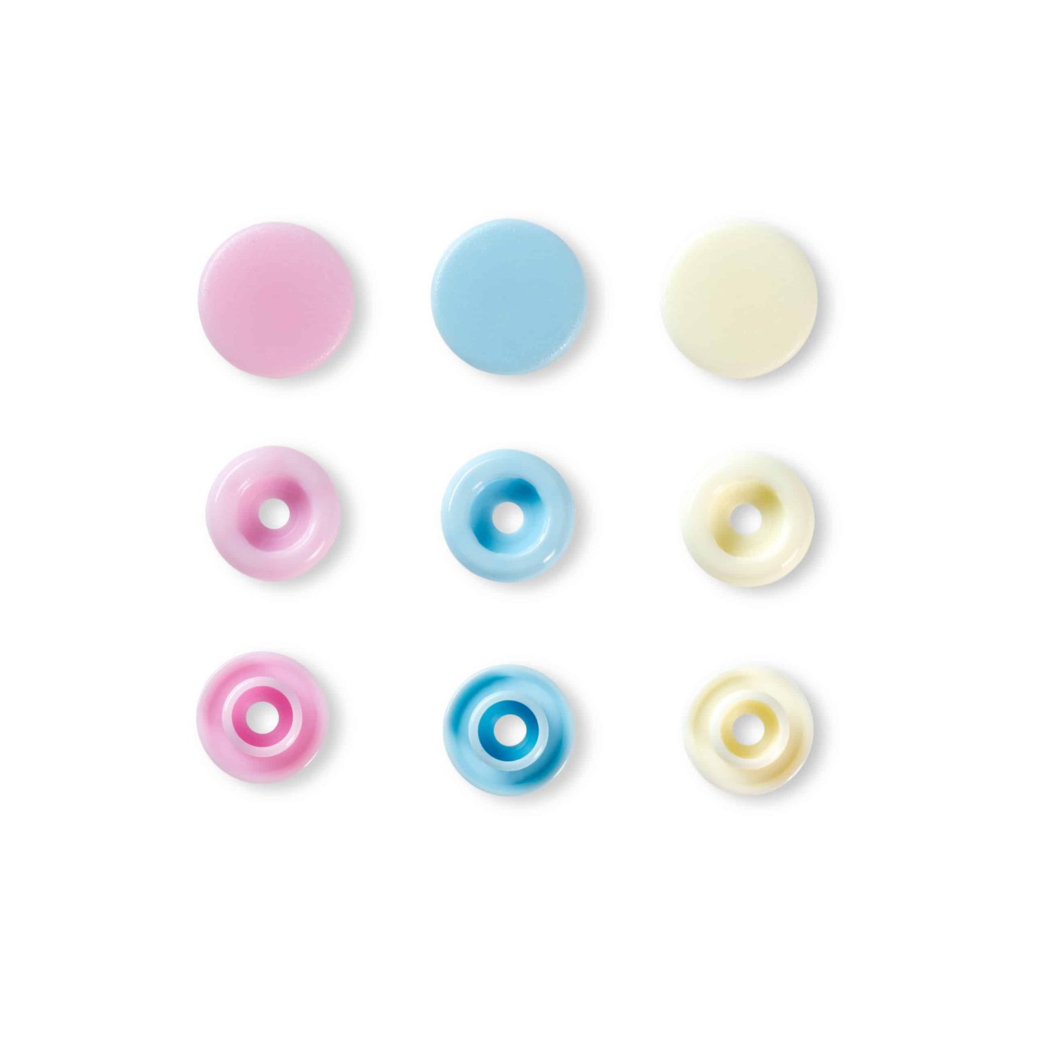 PRYM Plastiktrukid LOVE Ümmargused pastelsed 12,4mm