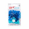PRYM Plastiktrukid LOVE Tähed sinised 12,4mm