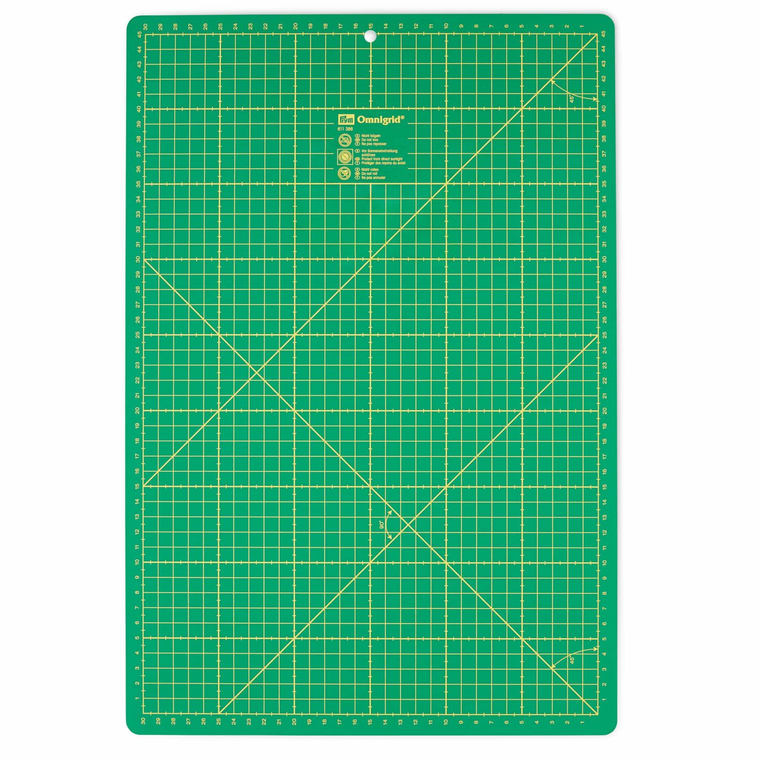 PRYM Leikkuumatto OMNIGRID 45x30 cm tummanvihreä