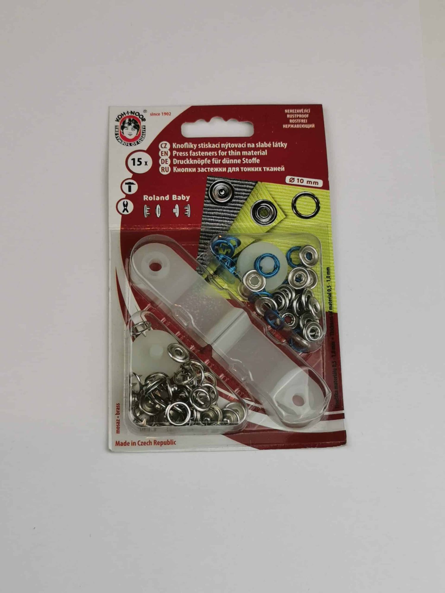 KOH-I-NOOR Rõngastrukid ROLAND BABY 10mm/15tk metallik helesinine