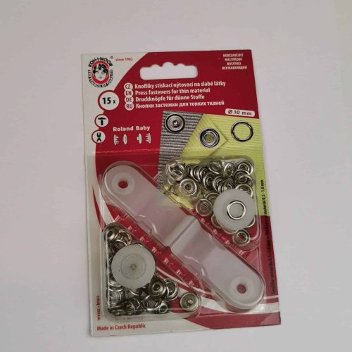 KOH-I-NOOR Rengasnepparit ROLAND BABY 10 mm/15 kpl hopea