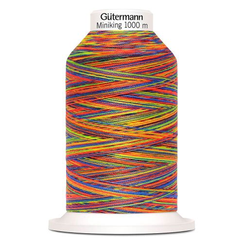 Gütermann Miniking värikäs lanka sininen-keltainen 1 000 m