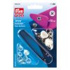 PRYM Rengasnepparit trikoo 12 mm nappi Valkoinen/sininen