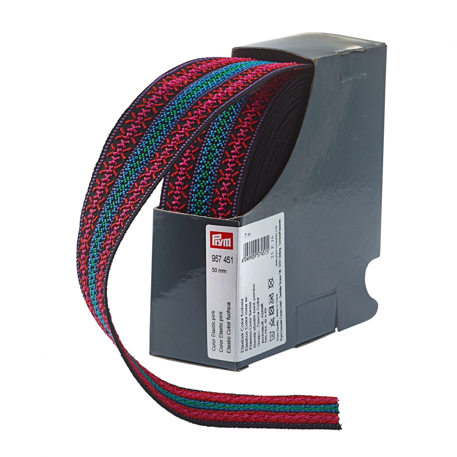 PRYM Kuminauha kuviollinen punainen/sininen 50 mm