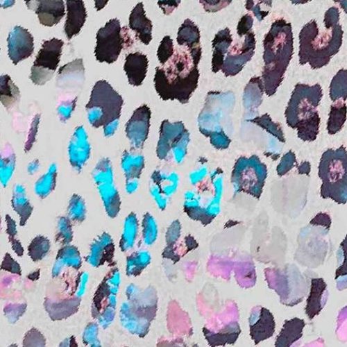 Trikoo Leopardi värikäs harmaalla taustalla digipainettu