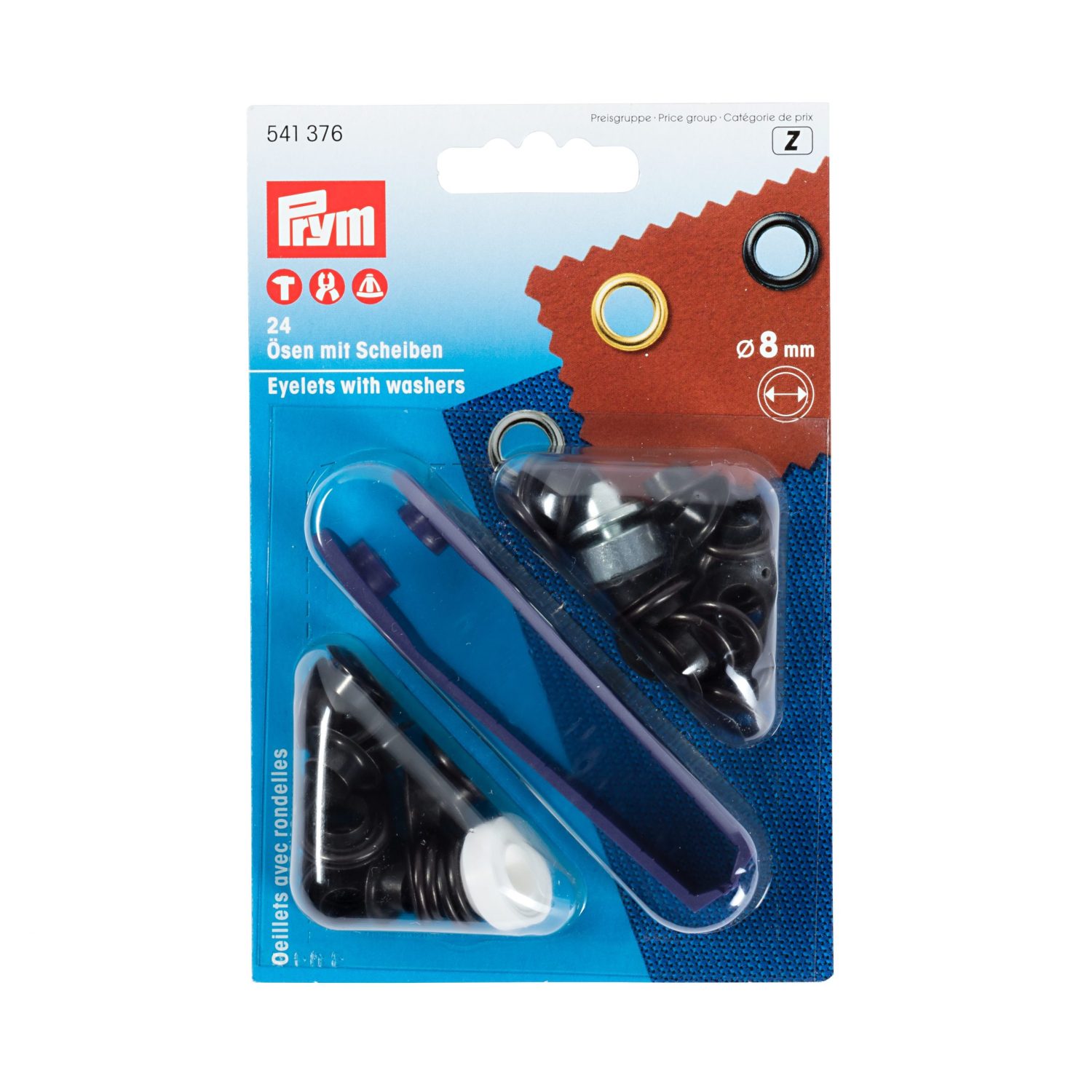 PRYM Sirkat 5 mm musta nikkeli