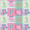 Trikoo Peppa Pig -hahmot ja aakkoset ruudullinen (lisensoitu) digipainettu