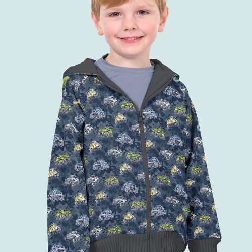 Softshell Monster trucks sinisel digital print