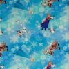 Trikotaaž Frozen Elsa ja Anna, jää ja lumi digital print (litsentseeritud)