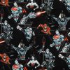 Trikotaaž Superman mustal digital print (litsentseeritud)