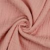 Musliini (double gauze) haalea ruusunpunainen GOTS