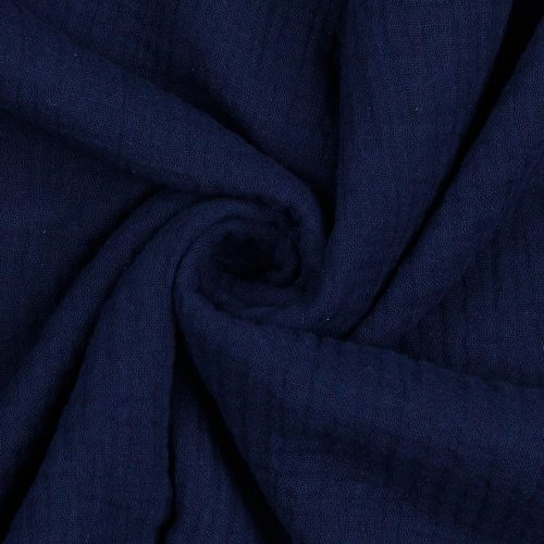 Musliini (double gauze) laivastonsininen GOTS