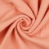 Musliini (double gauze) lohenpunainen GOTS