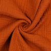 Musliini (double gauze) ruosteenruskea GOTS