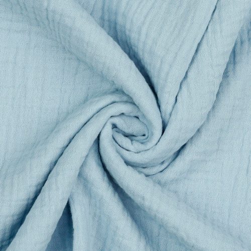 Musliini (double gauze) sininen GOTS