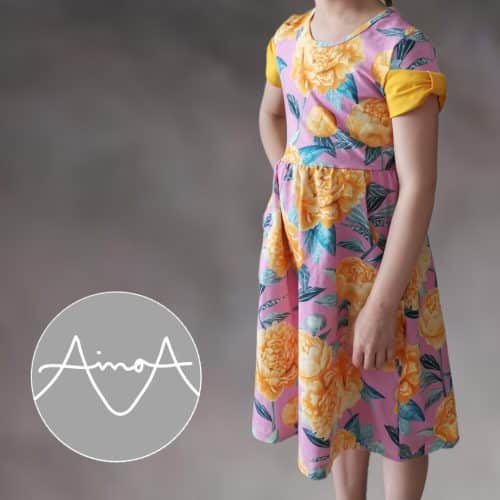 Paperikaava Mekko ja pusero lapsille HERTTA 92–140 cm, suomenkielinen ohje