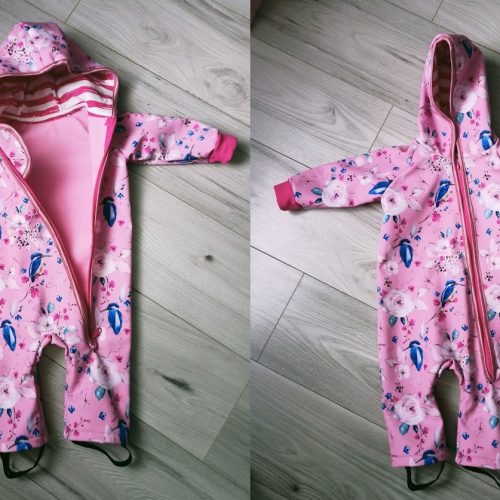 Softshell Linnud ja lilled roosal