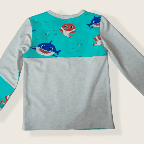 Trikotaaž Baby Shark haikalad helesinisel digital print