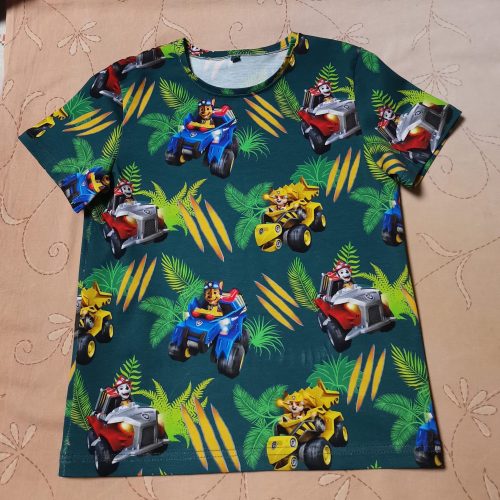 Trikotaaž Paw Patrol kutsud ja masinad džunglis digital print (litsentseeritud)