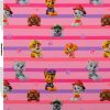 Trikotaaž Paw Patrol kutsud  lilla roosa triibuline digital print (litsentseeritud)
