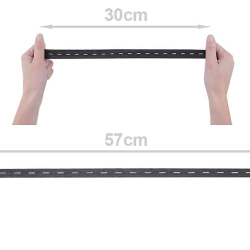 Kumm nööpaukudega must 20mm