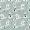 Jersey Rabbits on the moon mint GOTS digital print