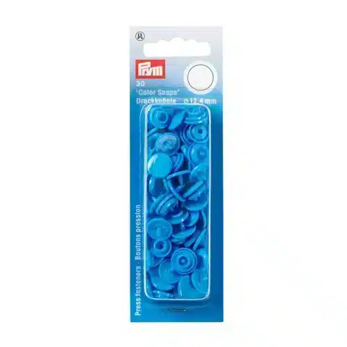 PRYM muovinepparit sininen 12,4 mm 30 kpl