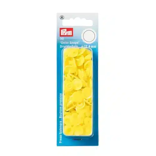PRYM muovinepparit vaaleankeltainen 12,4 mm 30 kpl