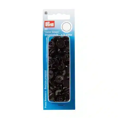 PRYM muovinepparit tummanruskea 12,4 mm 30 kpl