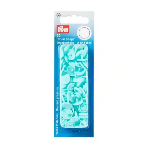 PRYM muovinepparit turkoosi vaalea 12,4 mm 30 kpl