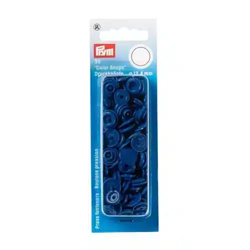PRYM muovinepparit tummansininen 12,4 mm 30 kpl