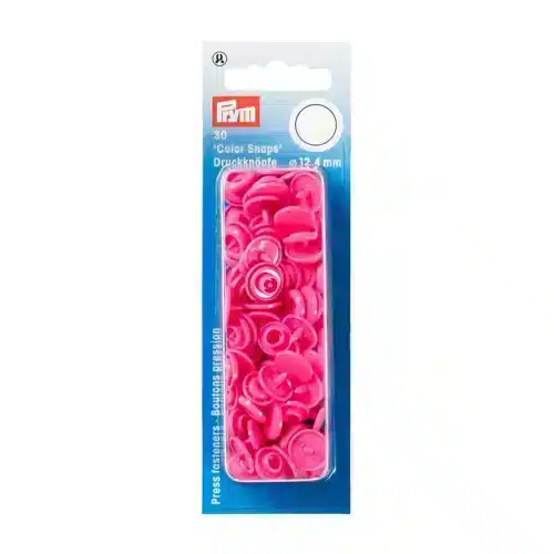 PRYM muovinepparit vaaleanpunainen 12,4 mm 30 kpl