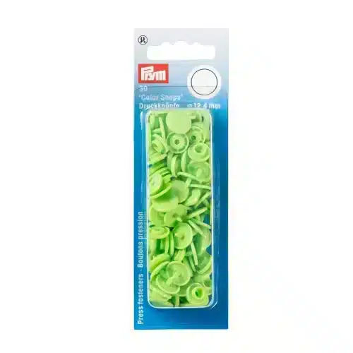 PRYM muovinepparit omenanvihreä 12,4 mm 30 kpl