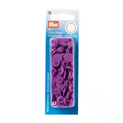 PRYM muovinepparit violetti 12,4 mm 30 kpl