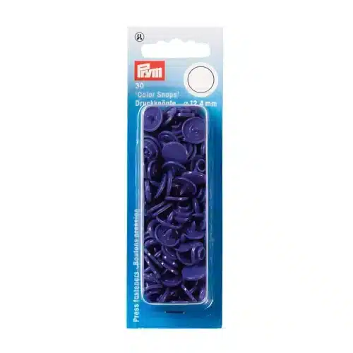 PRYM muovinepparit tummanvioletti 12,4 mm 30 kpl