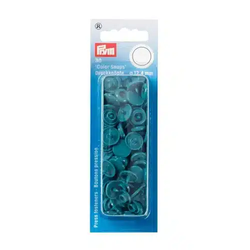 PRYM muovinepparit turkoosi tumma 12,4 mm 30 kpl