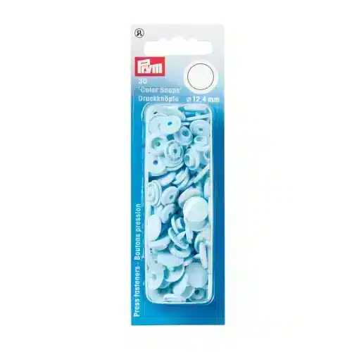 PRYM muovinepparit vaaleansininen 12,4 mm 30 kpl