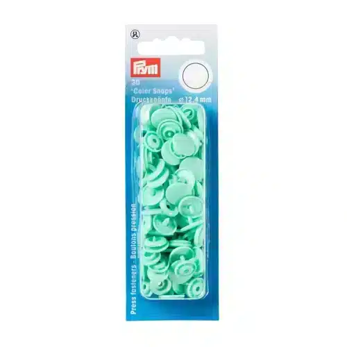 PRYM muovinepparit mintunvihreä 12,4 mm 30 kpl