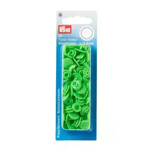 PRYM muovinepparit vaaleanvihreä 12,4 mm 30 kpl