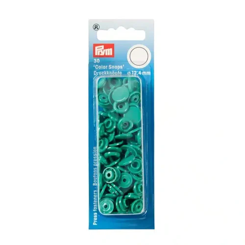 PRYM muovinepparit vihreä 12,4 mm 30 kpl