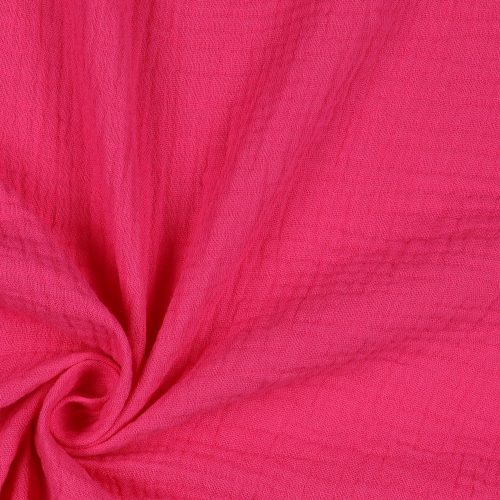 Musliini (double gauze) fuksia GOTS