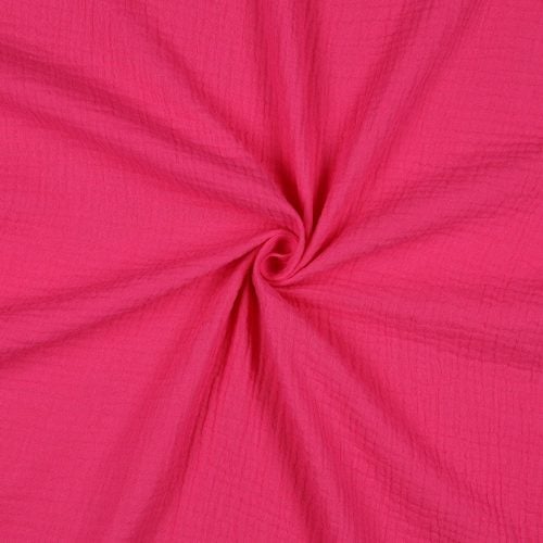 Musliini (double gauze) fuksia GOTS