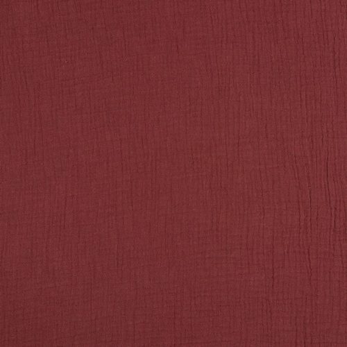 Musliin (double gauze) tuhm punane (rouge) GOTS