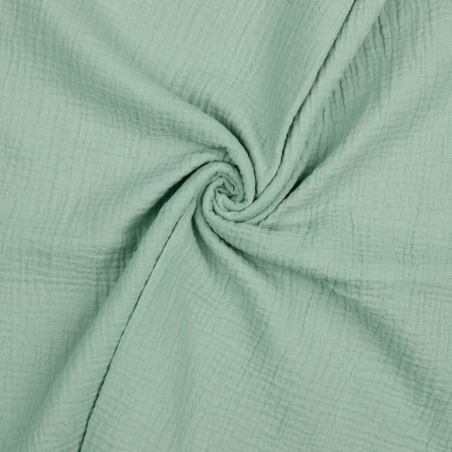 Musliini (double gauze) haaleanvihreä GOTS