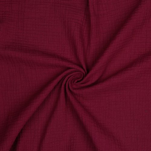 Musliini (double gauze) marjanpunainen (berry) GOTS