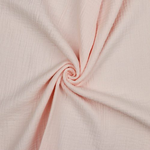 Musliini (double gauze) vaalea ruusunpunainen GOTS