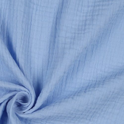 Musliini (double gauze) vaaleansininen GOTS