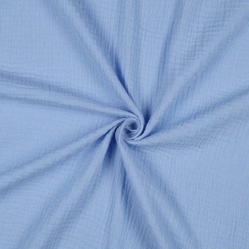 Musliini (double gauze) vaaleansininen GOTS